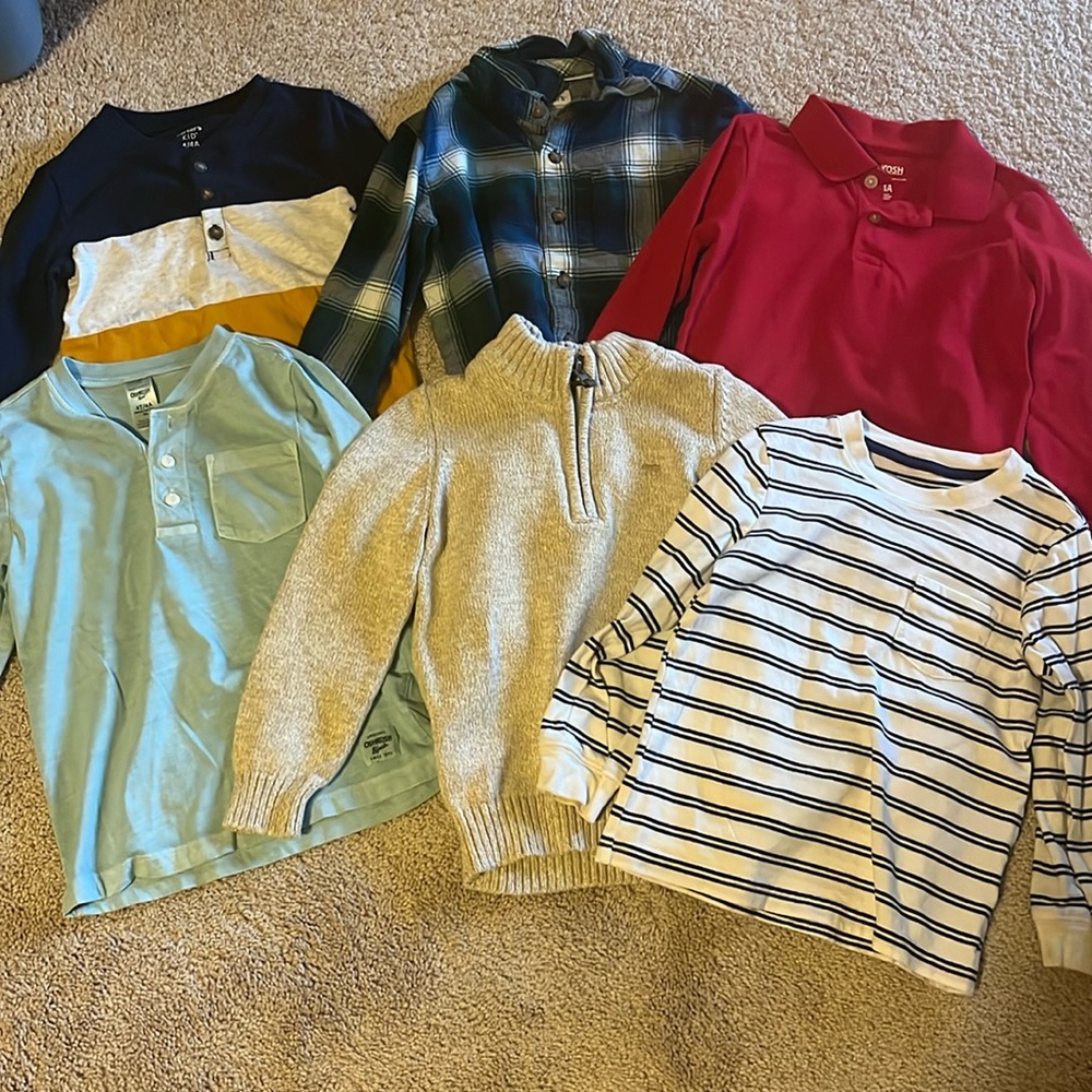 6 long sleeve, boy, 4T Carter/Osh Kosh